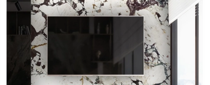 marblethin ince mermer tv panosu