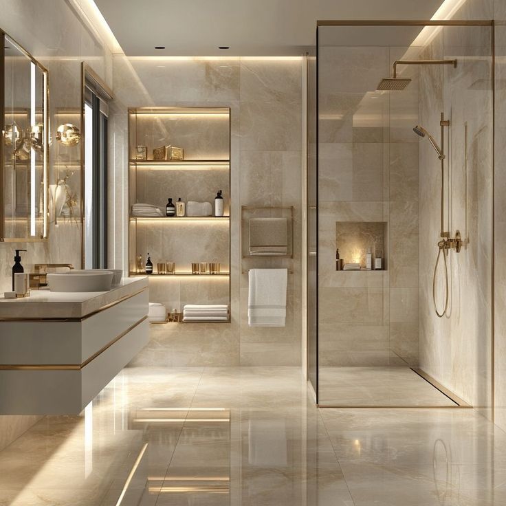 Daire Mermer Banyo